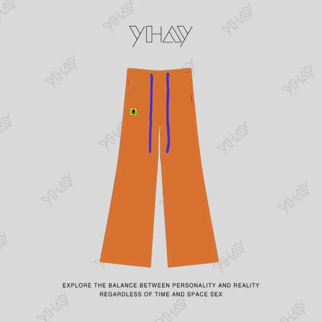 Color Straight Fleece-Lined Letter Patch Sweatpants　X3510