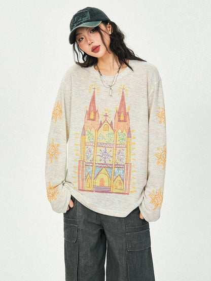 Castle Graffiti Long-Sleeved T-Shirt X3049