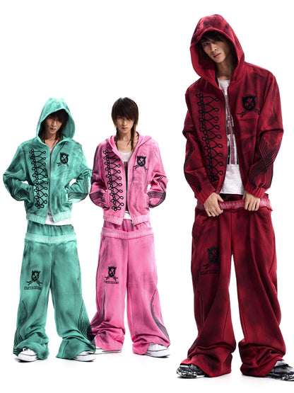 Napoleon Embroidery Hoodie and Pants　X3696