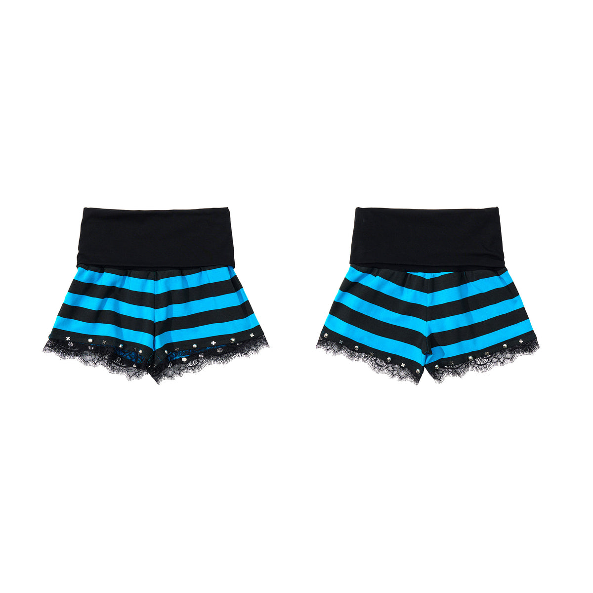 Striped Lace Hoodie and Shorts　X3690