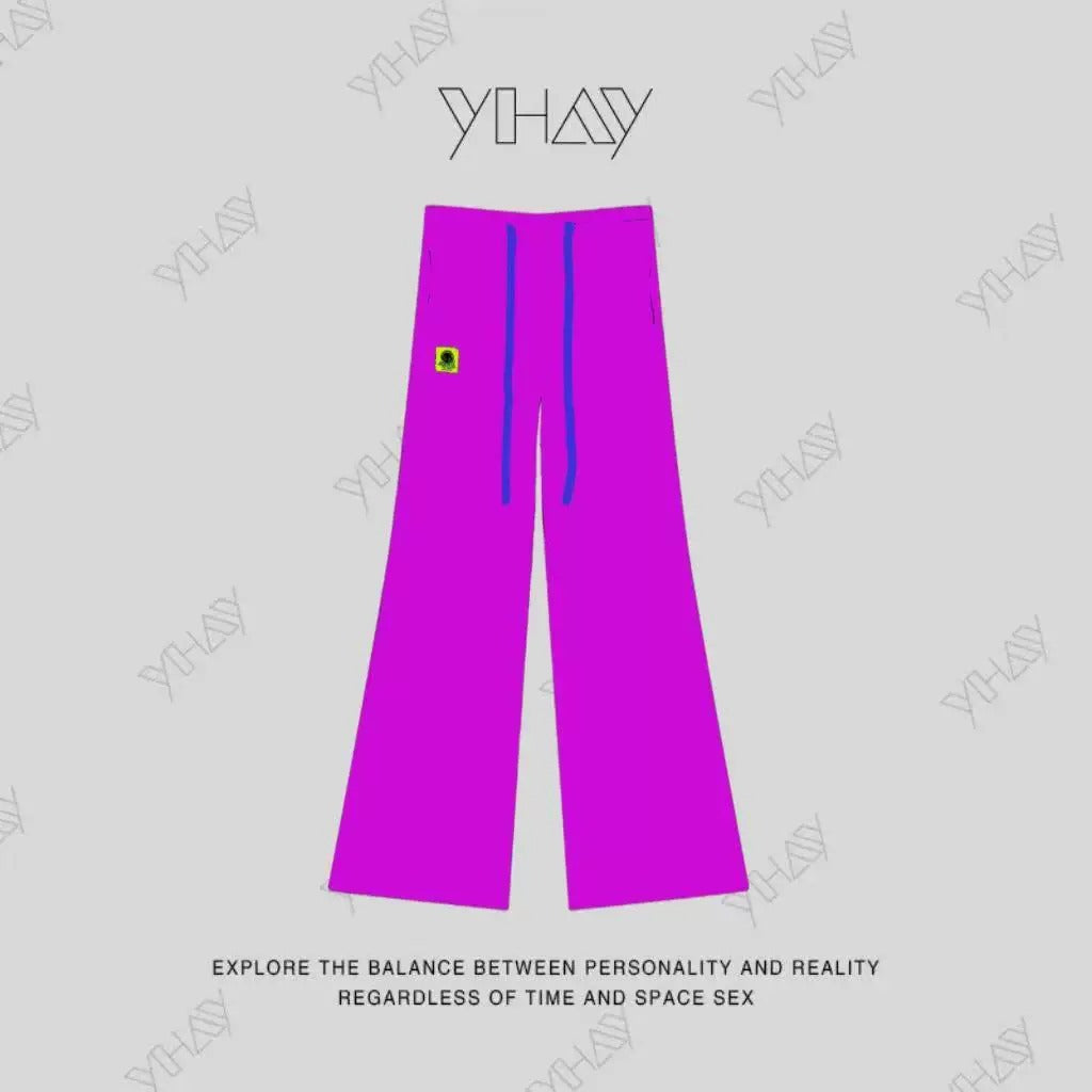 Color Straight Fleece-Lined Letter Patch Sweatpants　X3510