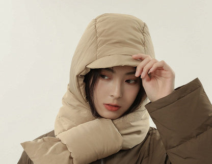 Puffer Hooded Scarf　X3710