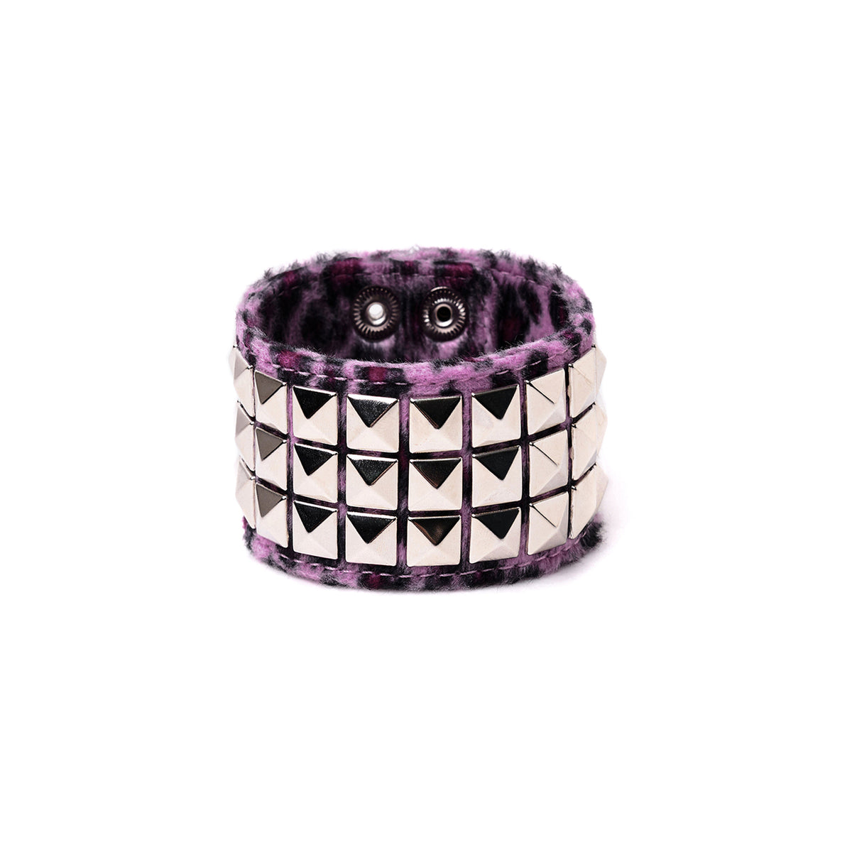 Leopard Fur Studded Wristband　X3692