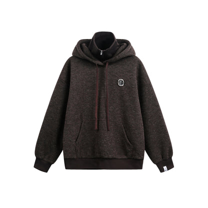 Layered-Look High-Neck Hoodie & Long Skirt 　X3484