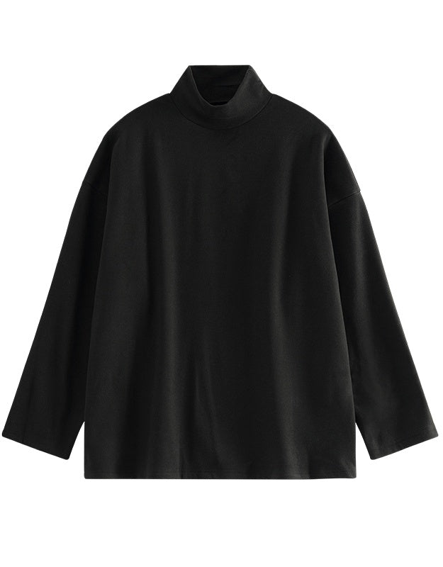 Turtleneck Long-Sleeved Sweatshirt　X3204