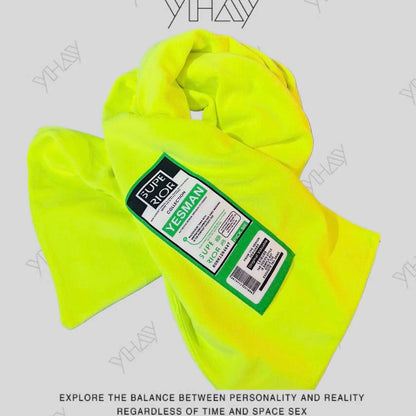 Color-Block Badge Neck Warmer Scarf X3497