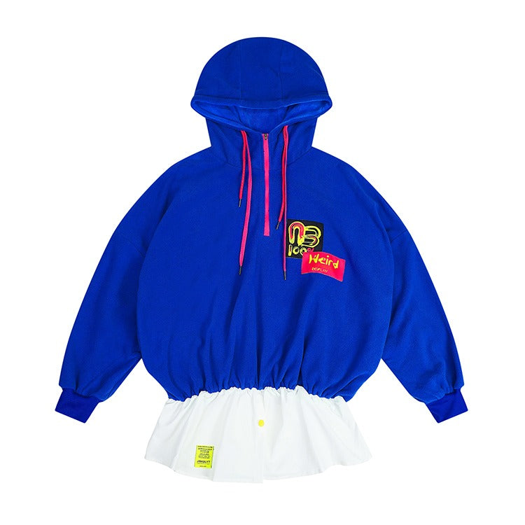 彩色貼片Logo連帽衫 X3466