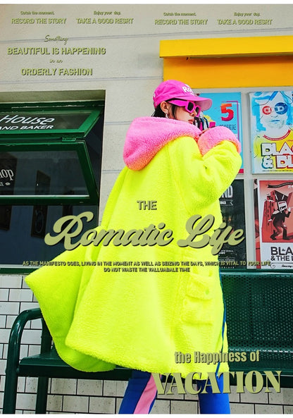 霓虹色 Boa 連帽外套 X3464