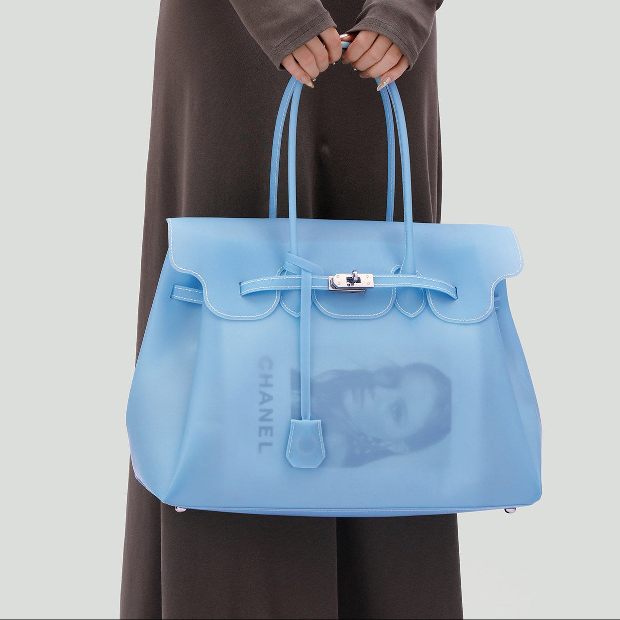 Large Capacity Matte Jelly Tote Bag X3561