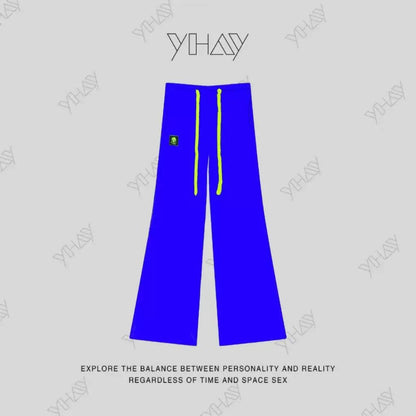 Color Straight Fleece-Lined Letter Patch Sweatpants　X3510