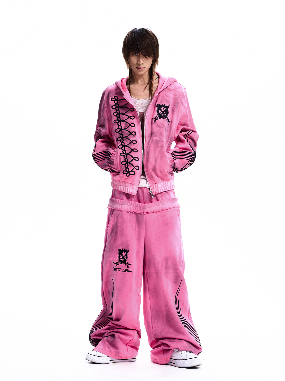Napoleon Embroidery Hoodie and Pants　X3696