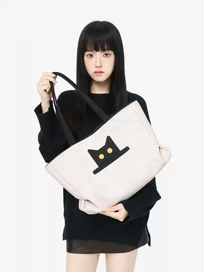 Black Cat Large Tote Bag　X3535