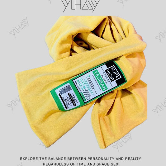 Color-Block Badge Neck Warmer Scarf　X3497