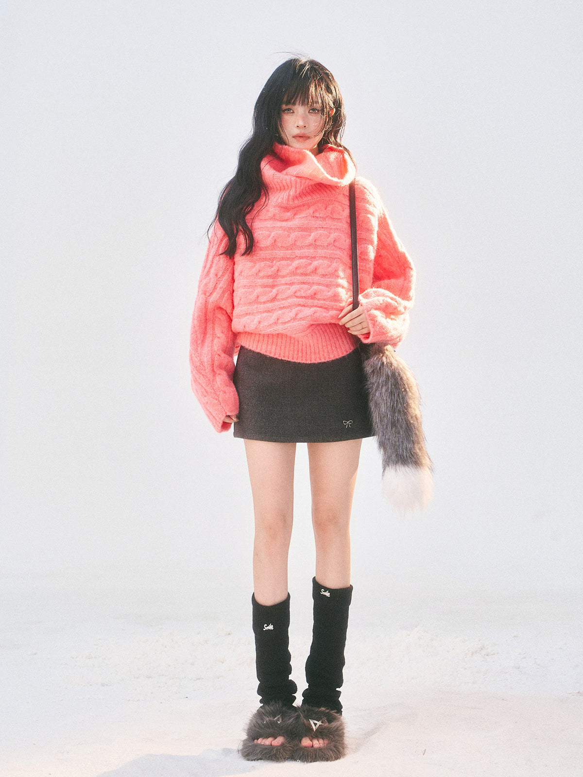Cable Knit Turtleneck Sweater X3724