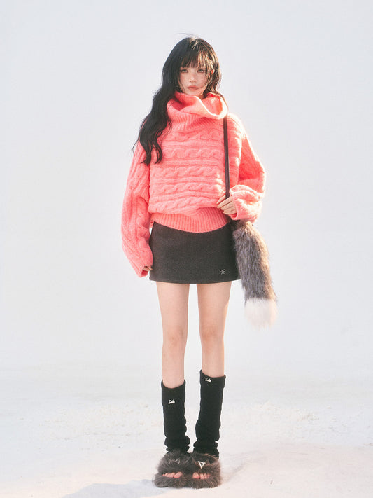 Cable Knit Turtleneck Sweater X3724