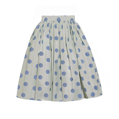 Polka Dot High Waist Flare Skirt　X3549