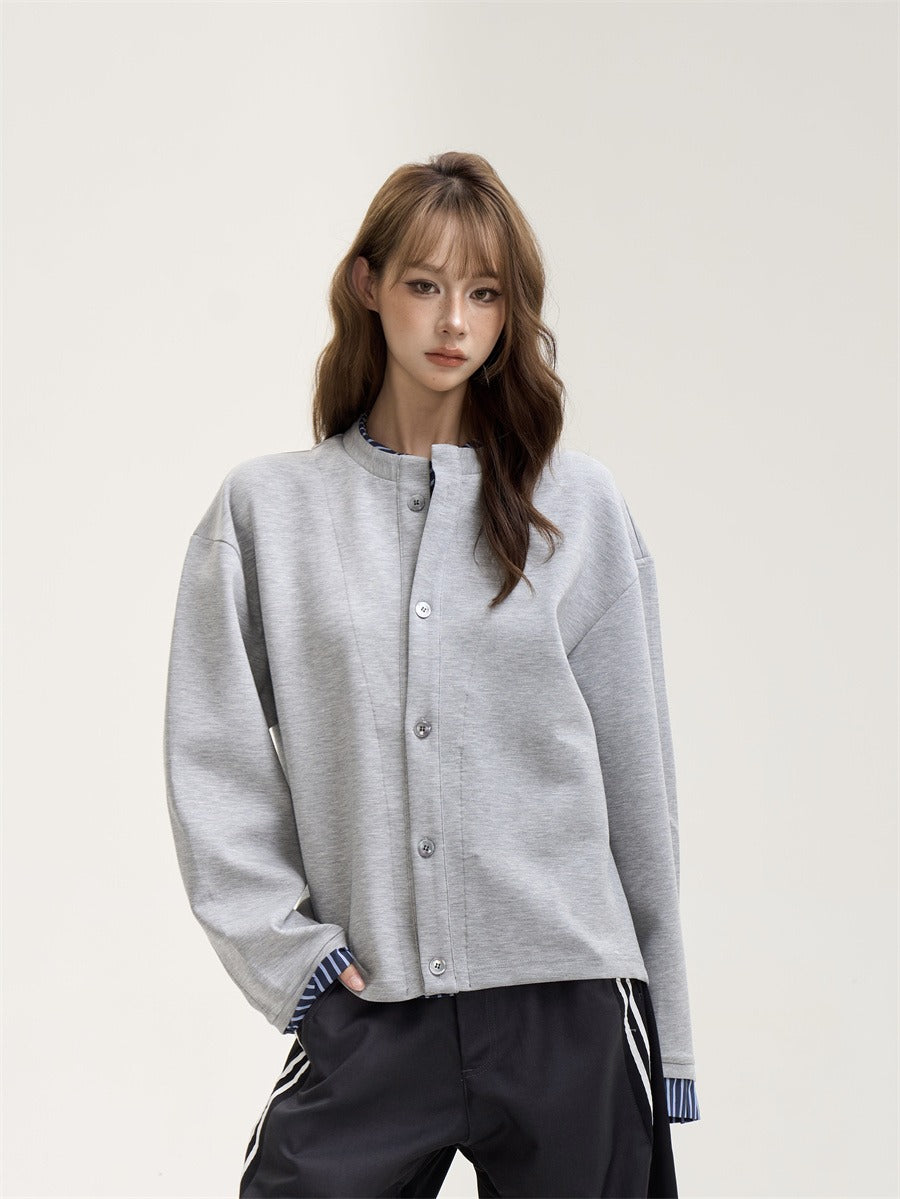 Vintage Retro Layered Style Colorblock Jacket　X3391