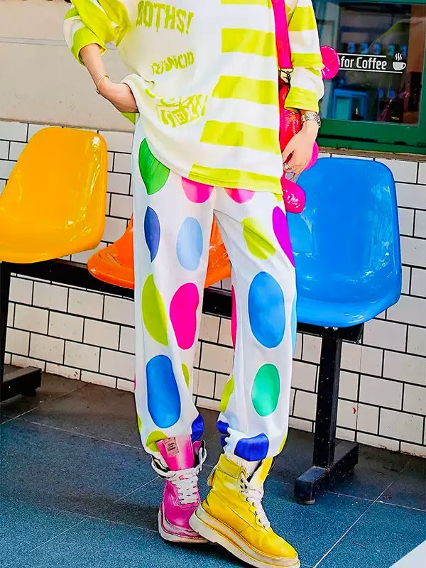 彩色波點運動褲 X3465