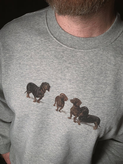 Dogs print crew neck sweatshirt X3088