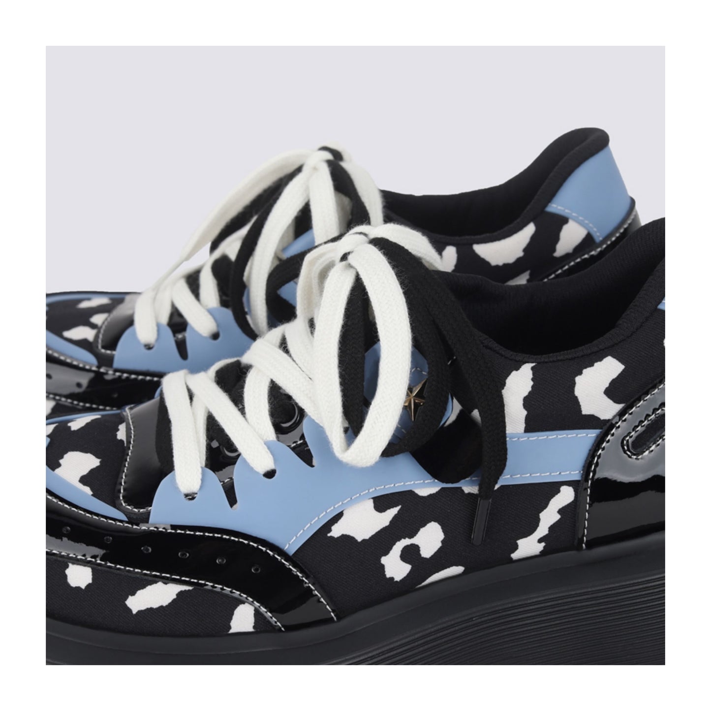 Colorblock Chunky Platform Lace-Up Shoes　X3476