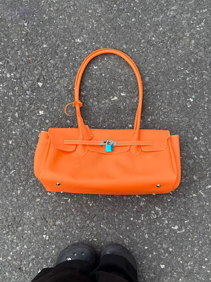Jelly TPU East-West Padlock Bag X3564