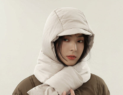 Puffer Hooded Scarf　X3710