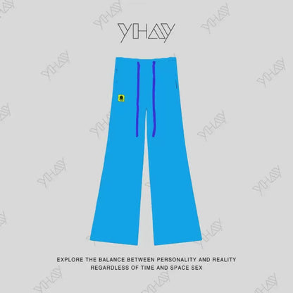 Color Straight Fleece-Lined Letter Patch Sweatpants　X3510