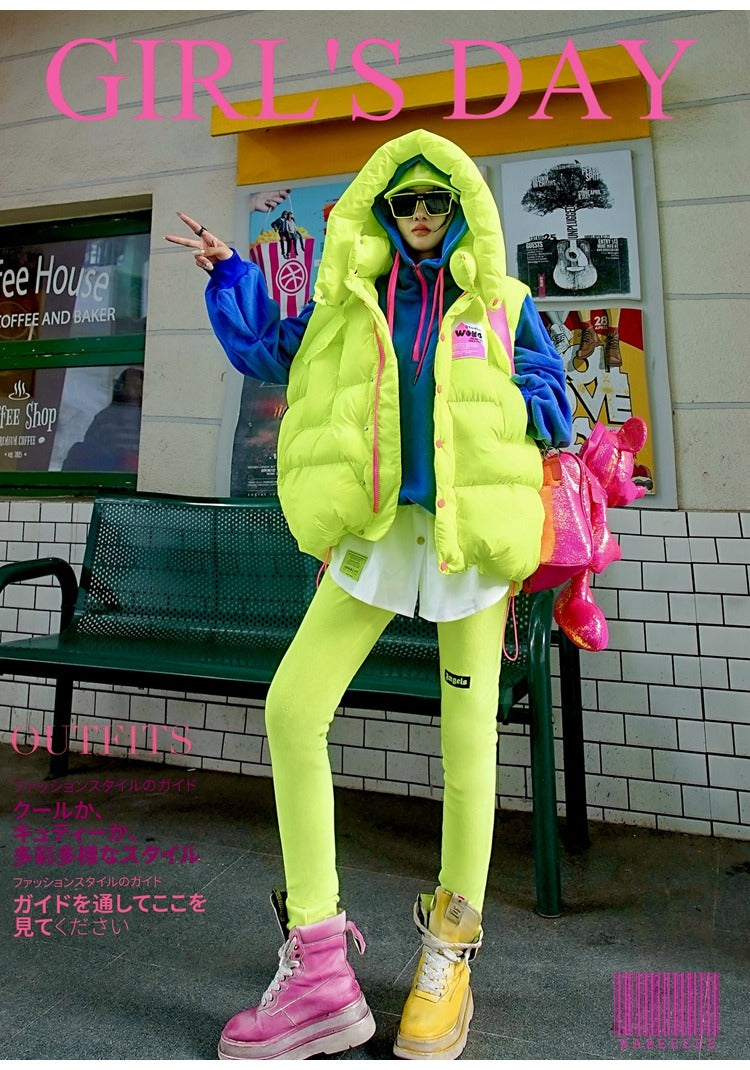 彩色貼片Logo連帽衫 X3466