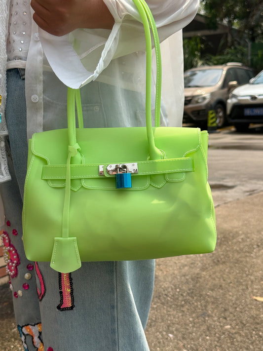 Jelly TPU Charm Handbag X3566