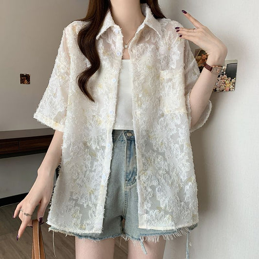Lightweight Loose Summer Shirt　X3244