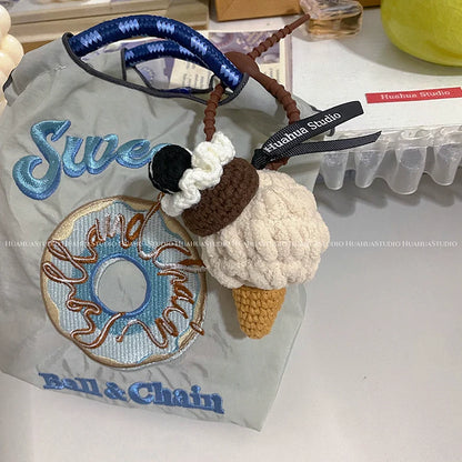 Handmade Woven Ice Cream Pendant　X3113