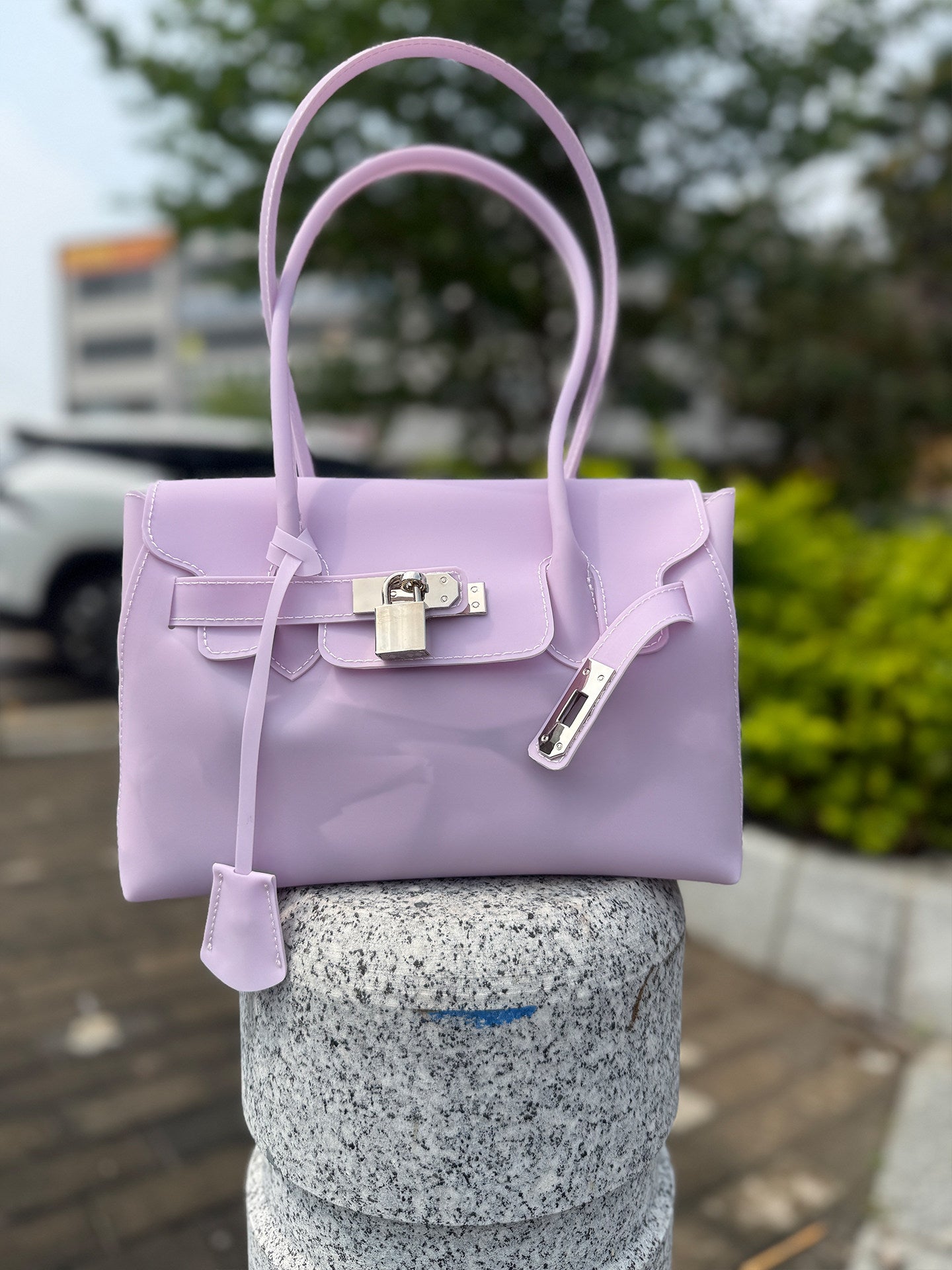 Jelly TPU Charm Handbag X3566