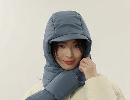 Puffer Hooded Scarf　X3710