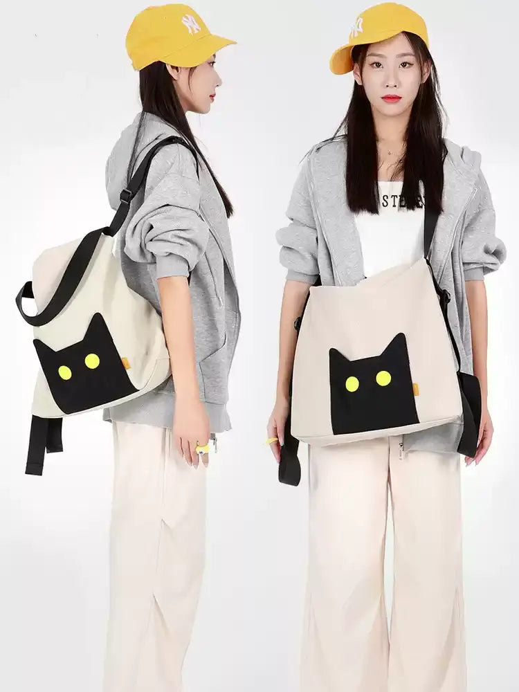 Black Cat 2WAY Tote Backpack　X3534