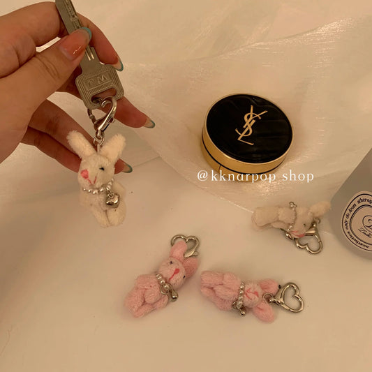 Pearl Rabbit Keychain Mini X3151