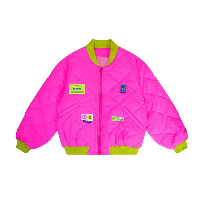 彩色拼接羽絨外套 X3463