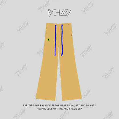 Color Straight Fleece-Lined Letter Patch Sweatpants　X3510