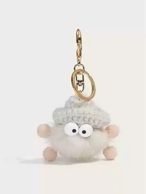 Cute mink hairball doll pendant keycharm　X3074