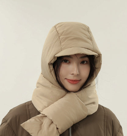 Puffer Hooded Scarf　X3710