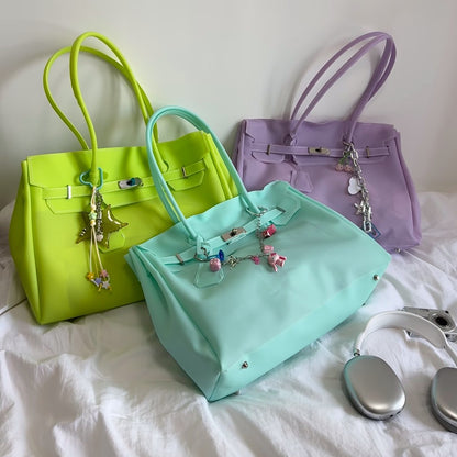 Large Jelly TPU Structured Handbag X3565