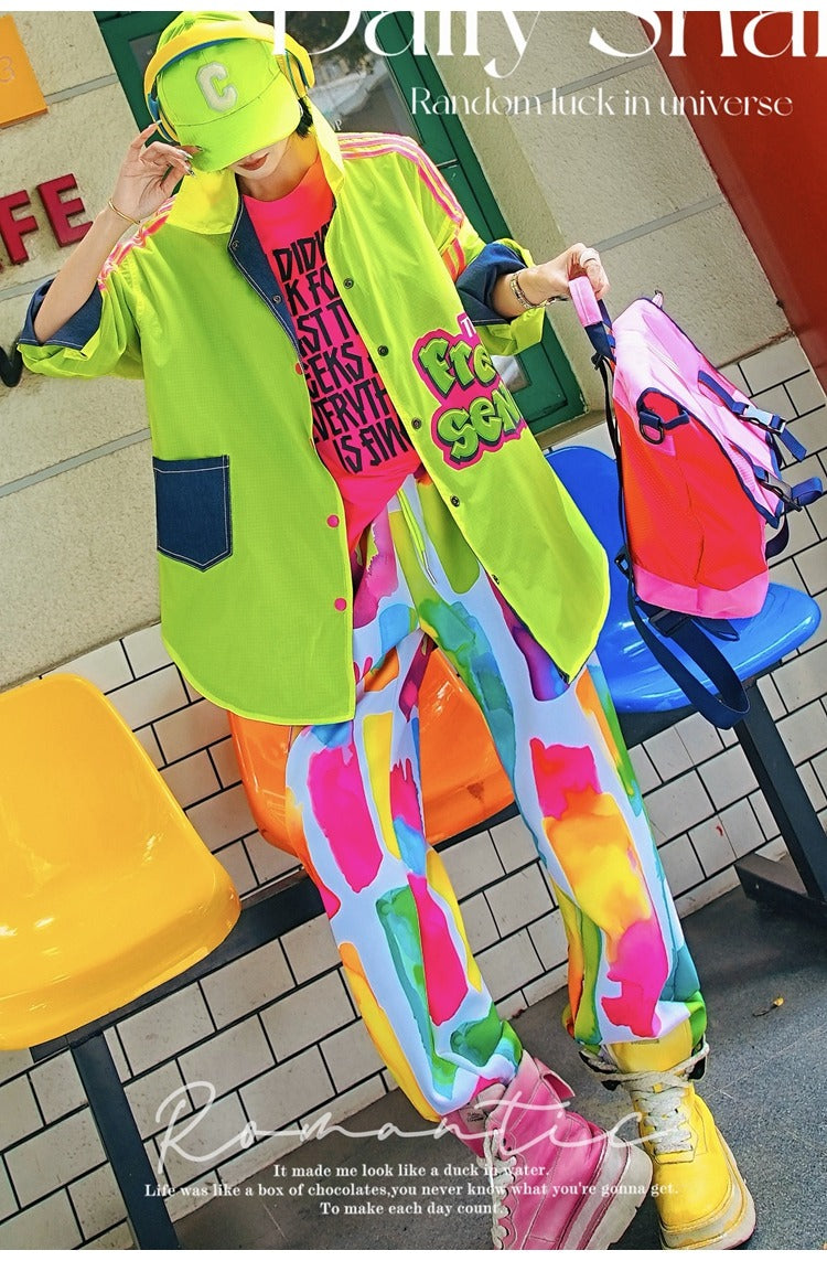 彩色貼片Logo連帽衫 X3467