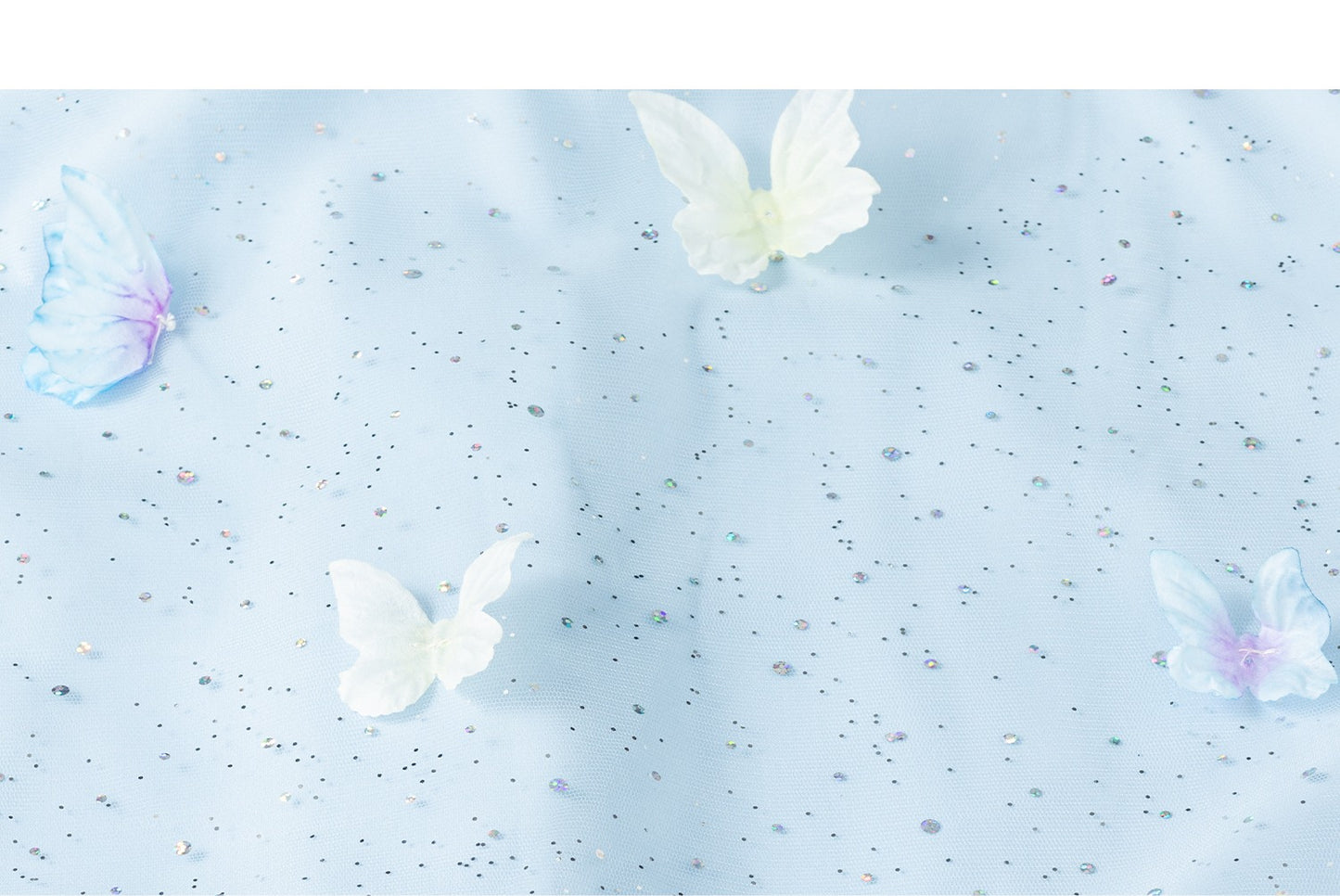 Butterfly Embroidery Elegant New Chinese Style Sheer Panel Blouse　X3371