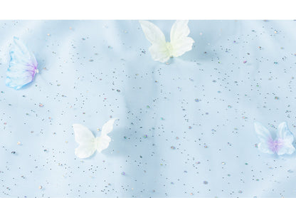 Butterfly Embroidery Elegant New Chinese Style Sheer Panel Blouse　X3371