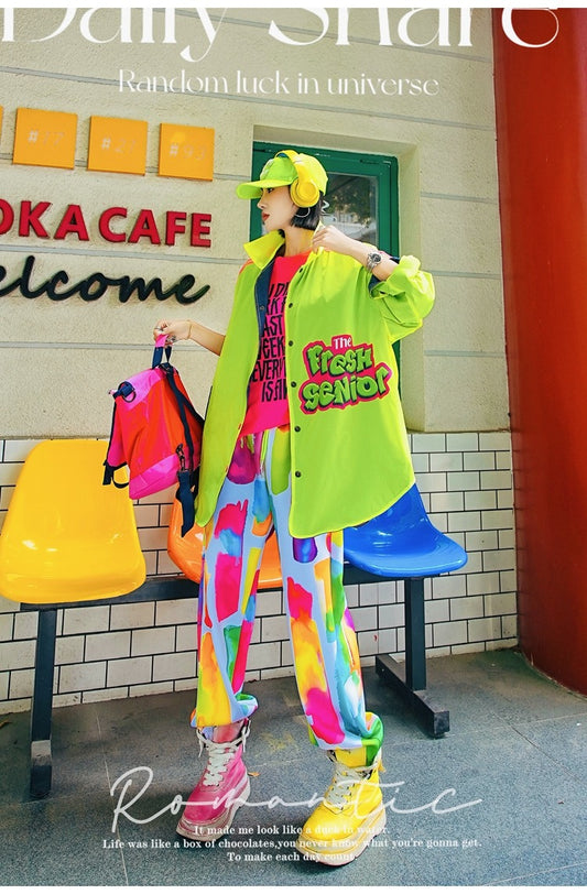 彩色貼片Logo連帽衫 X3467