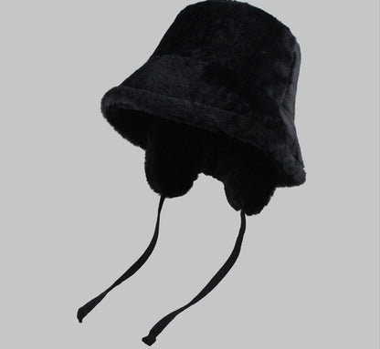 Faux Fur Ear Flap Bucket Hat　X3712