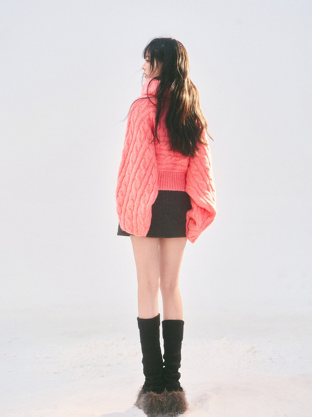 Cable Knit Turtleneck Sweater X3724