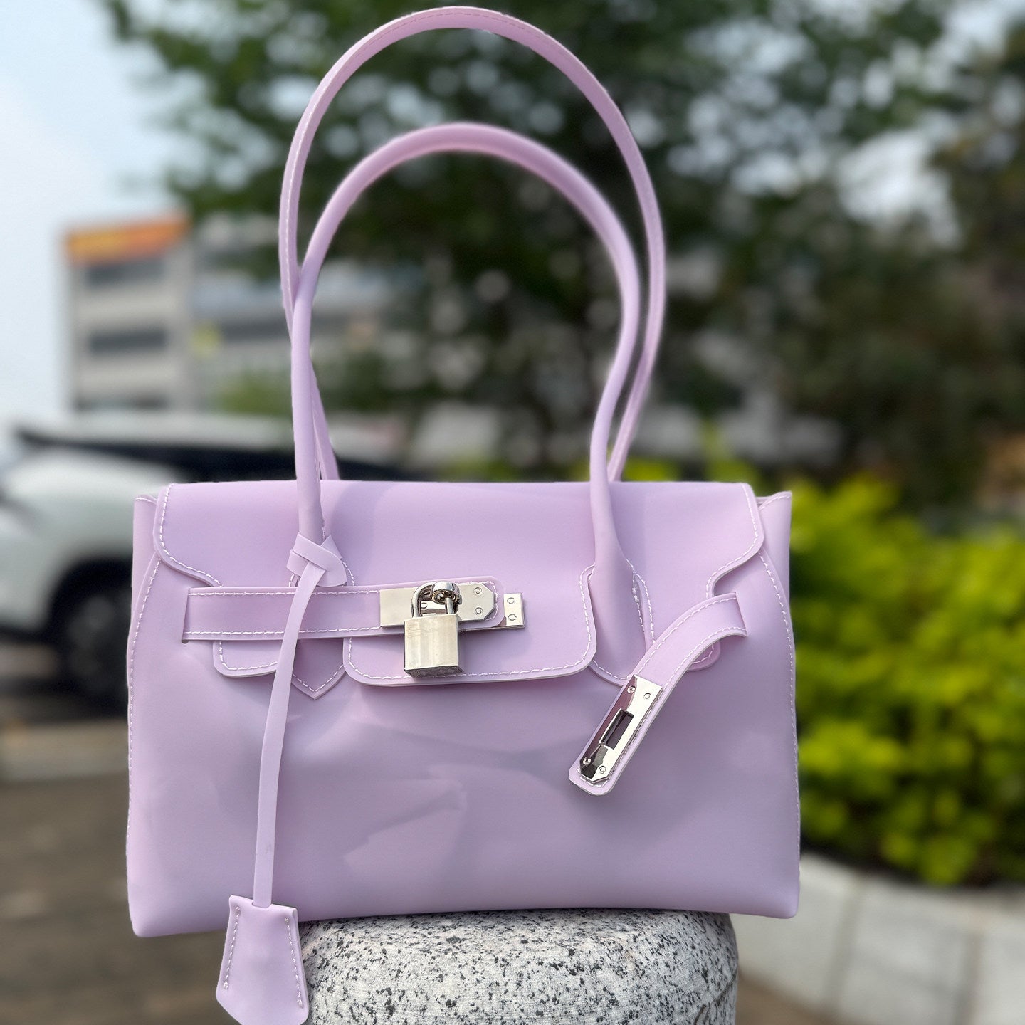 Jelly TPU Charm Handbag X3566
