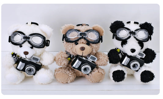 Flash Camera Bear Bag Pendant　X3094