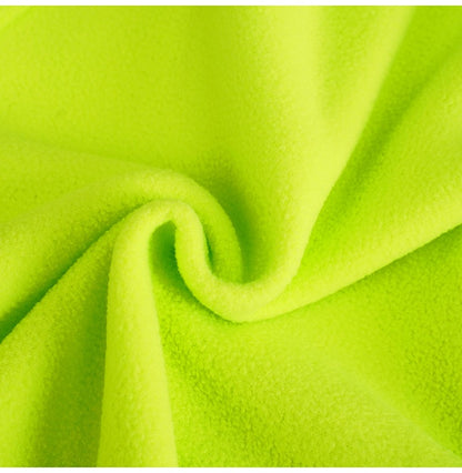 螢光綠撞色拼接抓絨運動褲 X3468