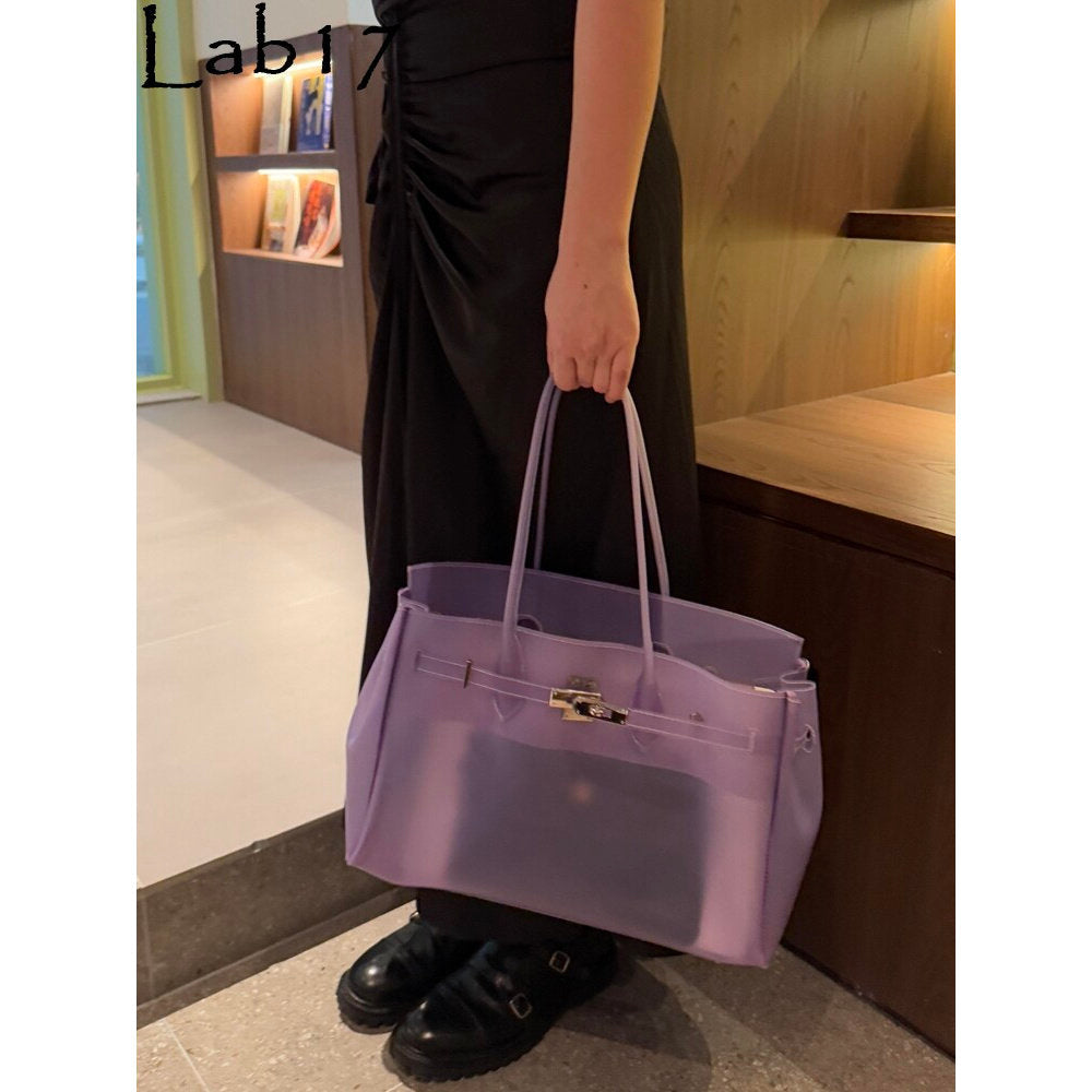 Large Jelly TPU Structured Handbag X3565
